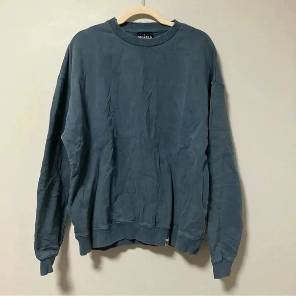 YoungLA blue  teal sweatshirt - Picture 1 of 5